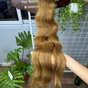 Precio al por mayor 100% Extensiones de cabello humano vietnamita a granel de doble estirado auténtico Onda Natural #27 Cutícula completa alineada Raw Top - Product Image 3