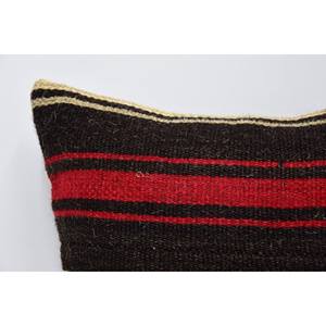 Oreiller Kilim à fleurs vintage multicolore 16x16 pouces en laine et soie tissées Accent décoratif floral portable pour la literie et le sol - Product Image 2