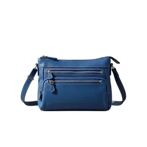 Portefeuille en cuir véritable à fermeture éclair pour femmes - Product Image 1