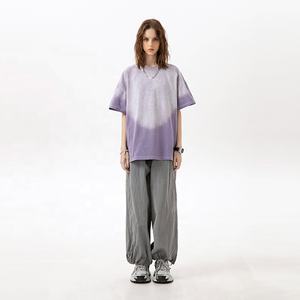 เสื้อยืดคอกลมแขนสั้นสำหรับผู้ชายผ้าฝ้าย100% เบาปกติผ้าถักสีล้วนเป็นมิตรกับสิ่งแวดล้อมปรับแต่งด้านหน้าได้ - Product Image 4