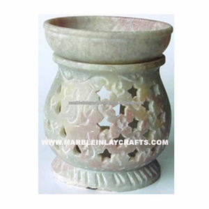 Gorgeous Rounded Shape Natural Colour Star Design Pure Soapstone Aroma <b>Fragrance</b> <b>Oil</b> <b>Burner</b> For Buyers In Factory Price - Product Image 1
