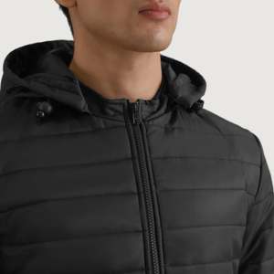 Veste matelassée légère d'hiver pour homme, design personnalisé, manteaux à bulles, col montant, fermeture éclair, décontractée, produit fini, XS 6XL - Product Image 3