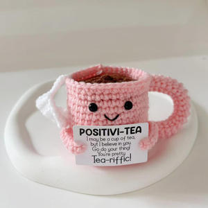 Customizable Wholesale Christmas Crochet <b>Teacup</b> Ornaments Suitable for Desk Decoration - Product Image 6