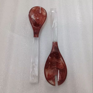 ชุดช้อนและส้อมเสิร์ฟสลัดทำจากเรซิ่น งานแฮนด์เมด สำหรับใช้ในบ้านและงานปาร์ตี้ ดีไซน์ทันสมัย เป็นมิตรกับสิ่งแวดล้อม และล้างในเครื่องล้างจานได้ - Product Image 1