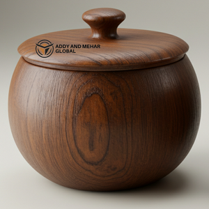 Bol en bois d'acacia classique du fabricant indien écologique biodégradable au lave-vaisselle pour la décoration de mariage fests affichage de bonbons - Product Image 1