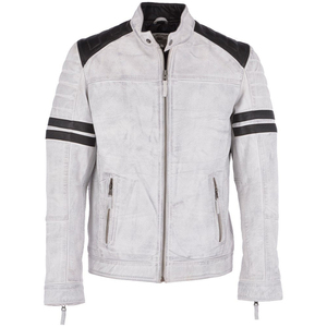 Leather Jackets for Men Winter Stand Collar Factory Direct Supplier High Quality Zipper Front Pockets - Product Image 1