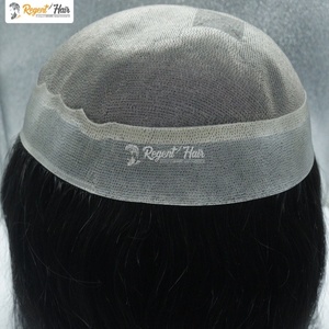 Vente en gros REGENT013 100% toupet de cheveux indiens pour hommes fabriqués à la main style vague naturelle et droite style vague d'eau - Product Image 3