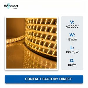 ไฟแถบ LED AC 220V 2835 180LED ความหนาแน่นสูง ปรับความสว่างได้ พร้อมรีโมทคอนโทรล กันน้ำ IP67 วัสดุ PVC สำหรับใช้งานภายนอกอาคาร เชิงพาณิชย์ - Product Image 2