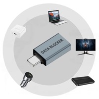 Bloqueador de Datos USB de Aleación de Aluminio para iPhone y Android, Adaptador de Carga USB-A/USB-C, Protección Contra Juice Jacking e Impresión, Regalo Promocional