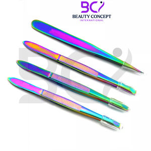 Pinzas para Cejas de Acero Inoxidable de Alta Calidad, Color Arcoíris, Punta Inclinada, Duraderas, Fácil Agarre, Clásicas, Nueva Llegada, Suaves para Cejas - Product Image 3