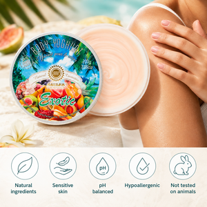 Crème hydratante pour le corps au yaourt exotique, soin nourrissant léger pour une peau douce, lisse et soyeuse, hydratant corporel premium - Product Image 3