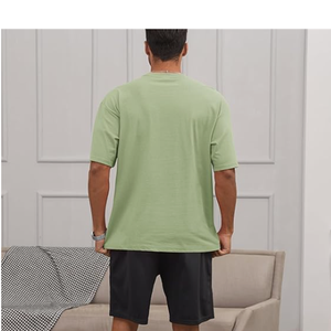 Camiseta de Alta Calidad con Hombros Caídos para Hombre, Logotipo Personalizado Estampado en la Parte Delantera, Algodón Grueso, Ropa Urbana - Product Image 2