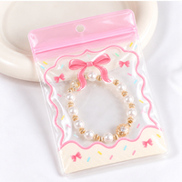 Pochette à bijoux personnalisée en EVA avec trou de suspension, pochette zippée en EVA avec logo personnalisé, pochette transparente pour emballage de bijoux pour boucles d'oreilles, bracelets, bagues