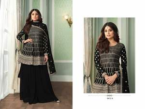 Vêtements ethniques pour adultes en vente Dernier créateur Heavy Real Georgette Salwar Suit & Dupatta avec broderie Work Forte demande - Product Image 3
