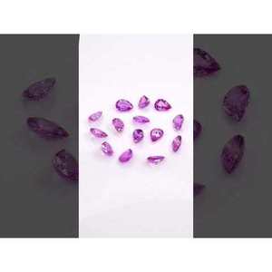 Saphirs roses naturels du Mozambique, formes poire calibrées, non traités, 3x5mm et 4x6mm, pierres précieuses rouges ovales de laboratoire, traitées thermiquement - Product Image 3