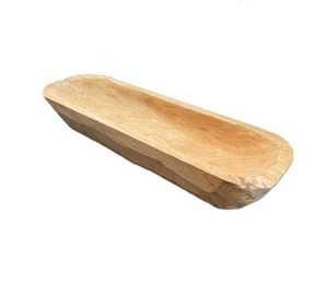 Assiette de nourriture en bois d'acacia tendance Design moderne Couverts en bois de manguier massif écologique Plateau de service Assiette de table allant au lave-vaisselle - Product Image 1