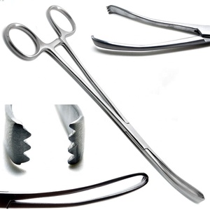 Pinzas Vulsellum de Acero Inoxidable de Alta Calidad, 9 Pulgadas, 4x3 Dientes, Juego de Instrumentos Quirúrgicos Uterinos Teale - Product Image 1