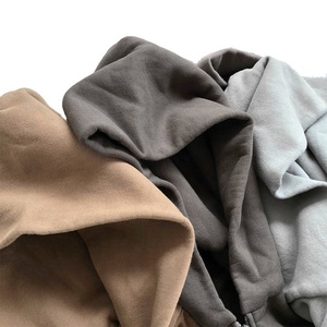 Personalizado de gran tamaño de algodón pesado de lana cremallera Vintage ácido lavado Hoddie de alta calidad de doble capa ácido lavado sudaderas con capucha hombres - Product Image 2