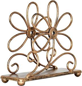 Porte-serviettes en alliage de résine acrylique avec nœud de luxe perle bois or rotin fleur table à manger de luxe pour mariage de noël - Product Image 1