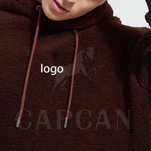 Sudadera con Capucha para Hombre, Gruesa y Abrigada para Invierno, Forro de Sherpa, 100% Lana/Cachemira, Tinte Liso, Ecológica, con Logotipo Personalizado - Product Image 5