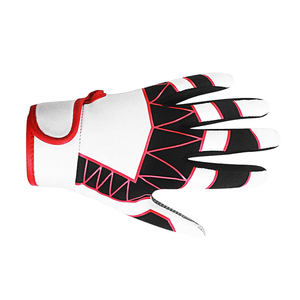 Guantes de béisbol de dedo completo, blancos, negros, rojos, antideslizantes, con cierre de gancho y bucle, unisex, para todas las estaciones - Product Image 5