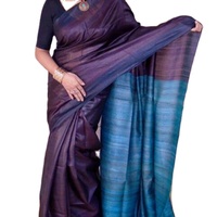 100% pur Tussar soie Saree vêtements ethniques traditionnels pour les Festivals fonctions familiales bureau événements politiques culturels tissés à la main