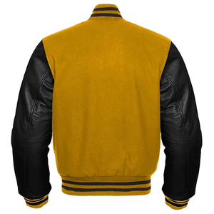 Veste de baseball pour homme de haute qualité, respirante et écologique, 100% coton, manches en cuir, taille personnalisée, vêtements d'automne - Product Image 6