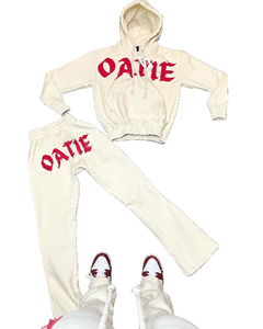 Personalizado poliéster/algodón francés Terry mujer de talla grande invierno a prueba de viento transpirable desgastado bordado Patchwork Sudadera con capucha - Product Image 3