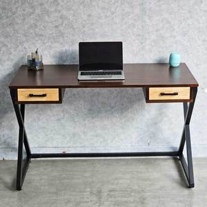 Bureau en bois de caoutchouc avec pieds en forme de X 120x60cm BD68115 Bureaux d'ordinateur - Product Image 3