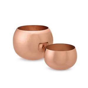 Bol de forme ronde de qualité supérieure en cuivre martelé différentes tailles bol de nourriture pour fruits et légumes au meilleur prix - Product Image 1