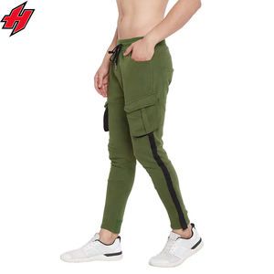 Pantalon de survêtement d'automne de haute qualité pour hommes, coupe ajustée, Streetwear léger, pantalon de survêtement en tissu personnalisé mi-empilé, vente en gros - Product Image 3
