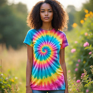 Female Crew Neck 100% Tie Dye Sublimation T Shirts Ladies Sports <b>Jogging</b> Fitness Wear Short Sleeve Tee Shirts Women's - Product Image 6