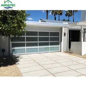 Puerta de <span class=keywords><strong>garaje</strong></span> de vidrio elegante de alta calidad, perfecta para villas contemporáneas, garajes familiares, puerta de <span class=keywords><strong>garaje</strong></span> de vidrio laminado transparente - Product Image 4