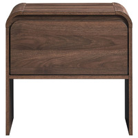 Table de chevet moderne de style nordique minimaliste Table de chevet en bois massif avec design incurvé pour meubles de chambre à coucher