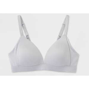 Reggiseno Auden grigio chiaro da donna senza ferretto per il tempo libero, leggero con funzione push-up senza cuciture, chiusura frontale con pizzo, taglia 38D - Product Image 2
