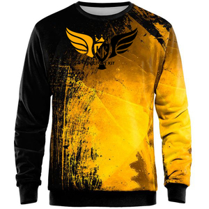 เสื้อสเวตเตอร์คอกลมคอตตอนผ้าฟลีซ100% ของผู้ชายเสื้อแฟชั่นซับลิเมชันเป็นมิตรต่อสิ่งแวดล้อมชุดแนวสตรีทแวร์ฤดูหนาว - Product Image 1