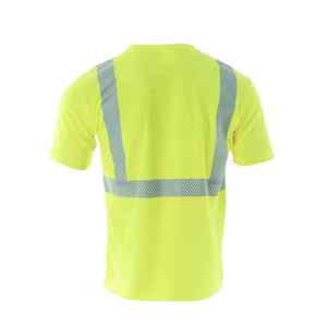 Pas cher Demi Manches 2025 T-shirts de sécurité Haute Visibilité Réfléchissant T-shirts de sécurité Personnaliser Votre Logo Workwear Chemise Hommes T-shirt - Product Image 2