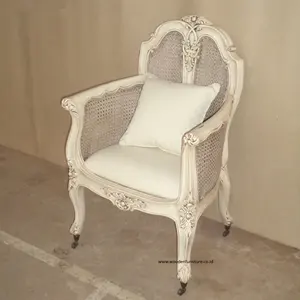 Cadeira com cadeira de madeira estilo francês, cadeira com rodas para mobiliário, antiguidade, reprodução de móveis para casa