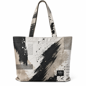 Custom Sublimation <b>Printed</b> Tote Bag Wholesale Reusable Polyester Shopping Shoulder Bag <b>Abstract</b> Graphic Design Durable Carry Bag - Product Image 5