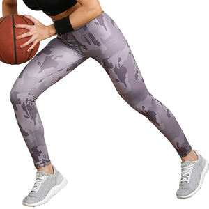 Custom Gym Wear Mid Waist Yoga <b>Leggings</b> Solid Digital Printing Casual Breathable Seamless Thin Spandex/Cotton/Polyester <b>Leggings</b> - Product Image 4