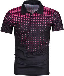 Camiseta de Punto Antiarrugas con Estampado Personalizado de Primera Calidad para Hombre, Manga Corta, Verano - Product Image 3
