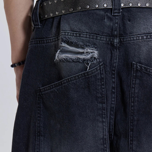 Custom <b>Mens</b> Loose Denim Baggy <b>Jeans</b> Distressed Ripped <b>Jeans</b> Pant Customized High Washed Cargo <b>Jeans</b> <b>for</b> <b>Men</b> - Product Image 3