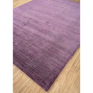 Alfombra Kavi Rosa Morado de Lana y Seda de Bambú Anudada a Mano 3D 324 Esk-324 Rectangular 3D para Uso Doméstico, Color Sólido para Pasillo - Product Image 2