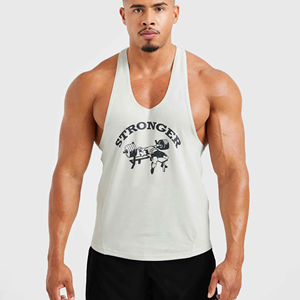 Débardeur de sport sans manches en coton 100% pour homme, personnalisé OEM, à séchage rapide, pour la musculation, la course à pied et la salle de sport - Product Image 3