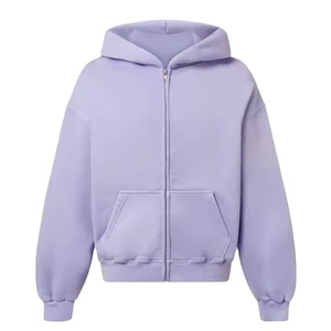 Sudadera con Capucha y Cremallera para Hombre, 100% Algodón, Impermeable, Tejida, con Logotipo Personalizado, Color Sólido, Fabricante OEM ODM - Product Image 1