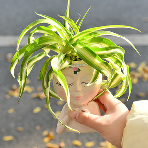 Portapenne in Resina Ecologica di Alta Qualità Dipinto a Mano con Figurina di Bambina per <span class=keywords><strong>Natale</strong></span>, Studenti, Ufficio, Scrivania, Libreria, Soggiorno - Product Image 6