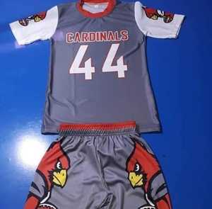 ชุดออกกำลังกายสองชิ้นแบบแห้งเร็วของผู้ชายเสื้อสเวตเชิ้ตวิ่งโพลีเอสเตอร์ระบายอากาศได้ดีบาสเก็ตบอลแขนสั้นกางเกงขาสั้นสำหรับ - Product Image 6