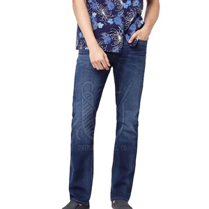 Jeans de Pana para Hombre al por Mayor, MOQ Bajo, Logotipo Personalizado, 100% Algodón, Transpirables, de Secado Rápido, Lavado Claro, Corte Recto de Cintura Media - Product Image 2