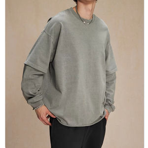 Sudadera con Capucha Personalizada para Hombre, 100% Algodón, Estilo Vintage, con Cremallera, Gruesa, Desgastada, de Doble Capa, Ajustada, para Invierno, Estilo Urbano - Product Image 5