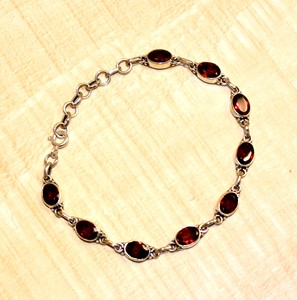 Pulsera de Cadena Ajustable de Plata de Ley 925, Estilo Bohemio, para Hombre, Hecha a Mano, con Piedra Preciosa de Rubí, Cristal Curativo, Budismo - Product Image 5